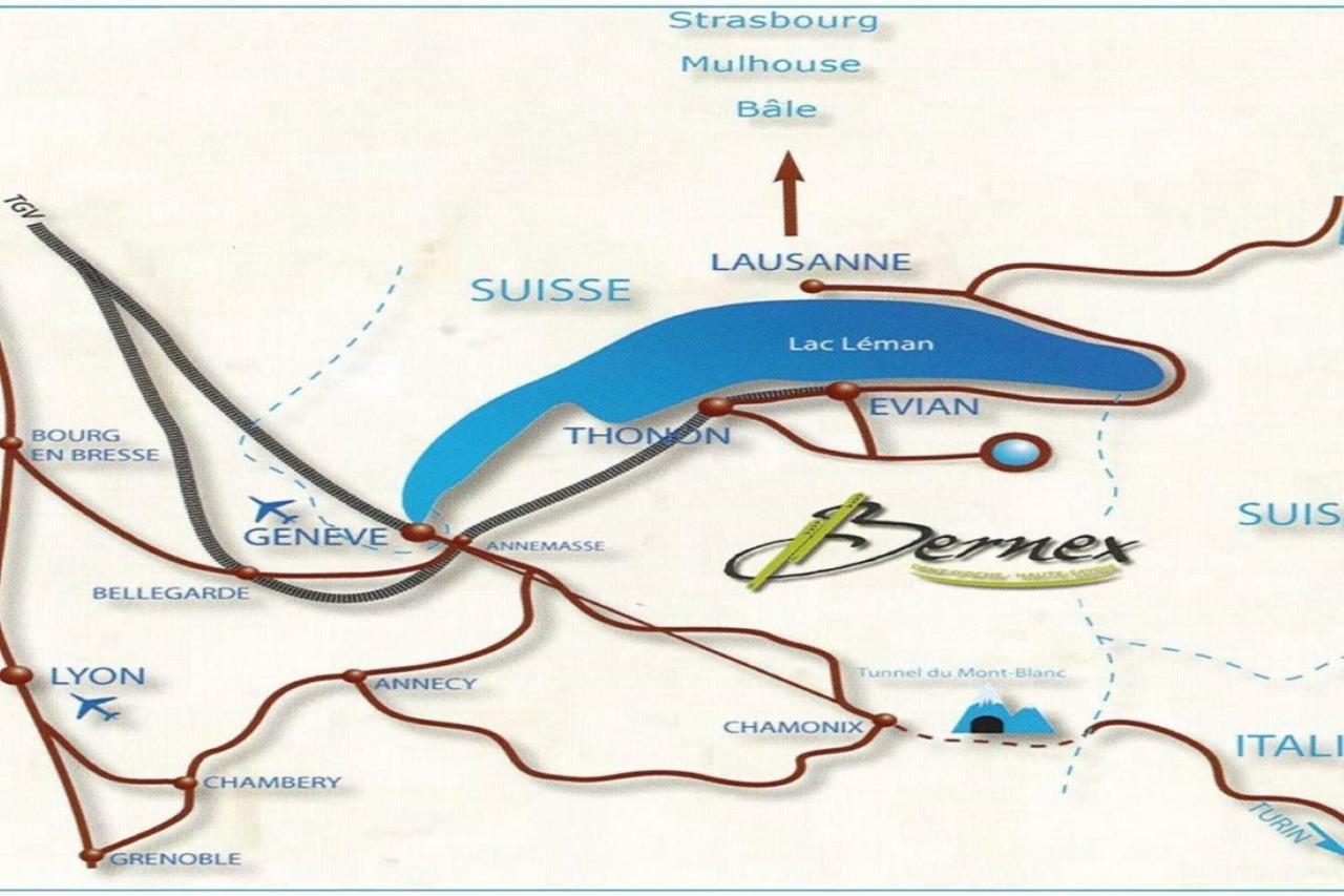 Le 67,ski et randonnée,lave linge,sèche linge,parking Bernex Exterior foto